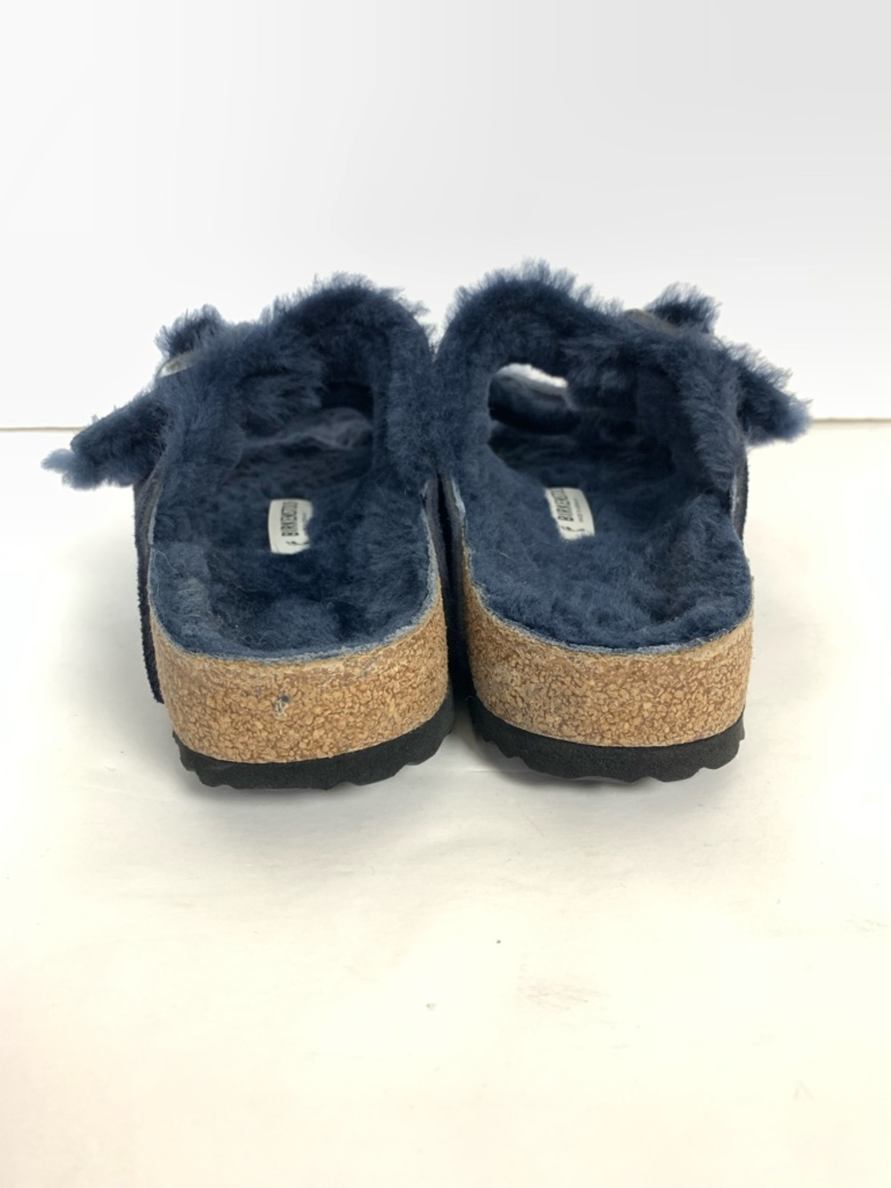 Birkenstock Arizona shearling sandals size 7 midnight blue - Picture 6 of 11
